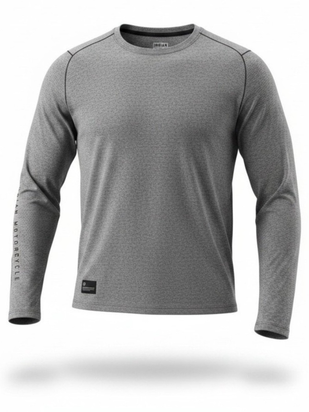 Indian Motorcycle Long Sleeve Thumbhole Performance Shirt Mens XL Heathered Gray